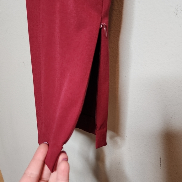NWT Ann Taylor Zip Ankle Red High Rise Skinny Ankle Pant Stretch Size 12 - Picture 9 of 15